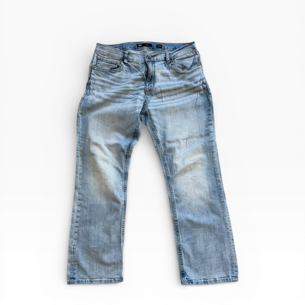 BKE Men's Light Blue Bootcut Jeans